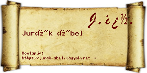 Jurák Ábel névjegykártya