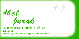 abel jurak business card